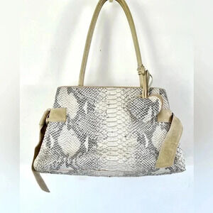 Roberta Gandolfi Genuine Leather Snake Skin Pattern Handbag